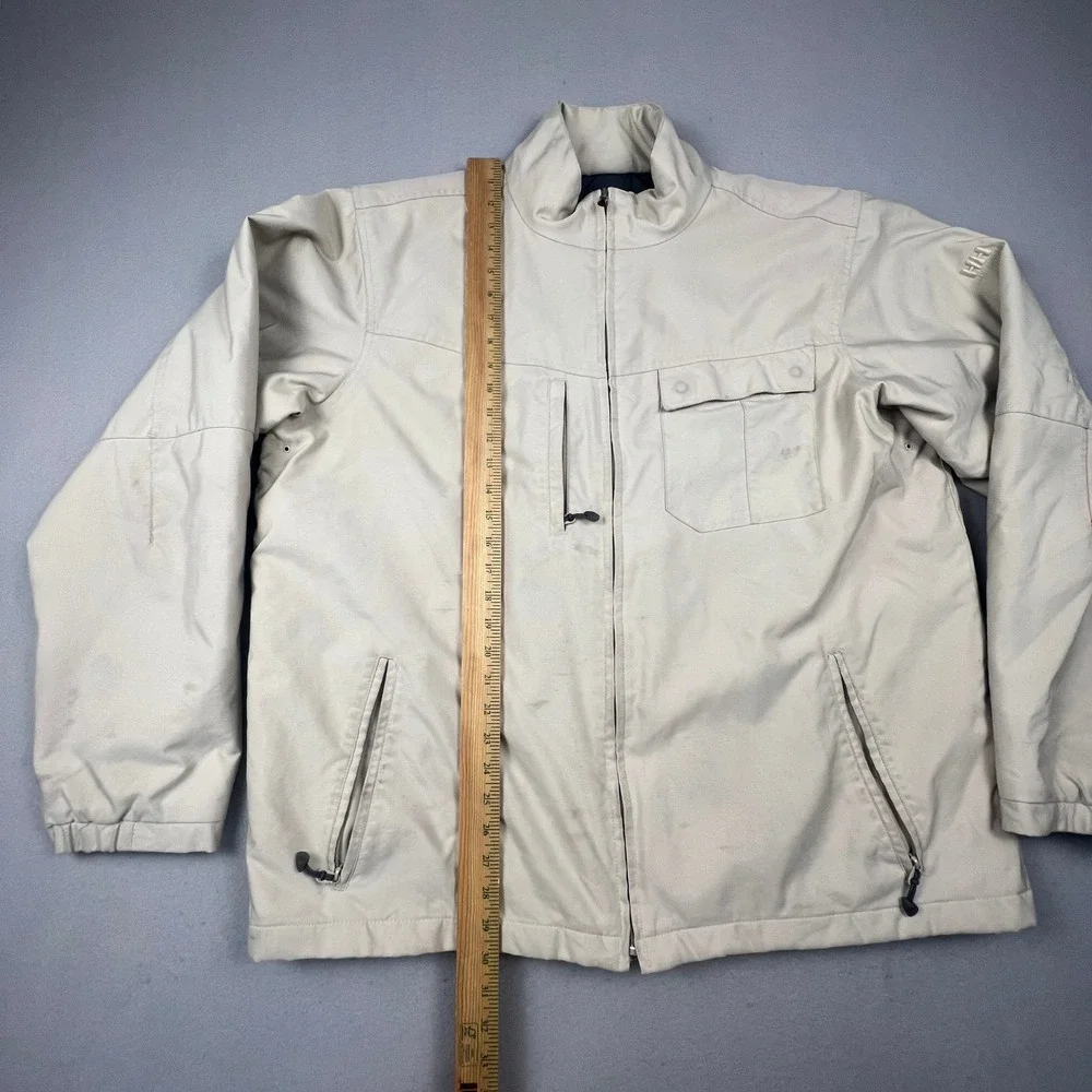 Helly Hansen Workwear Jacket Mens XXL Beige Quilted Snowboard Outdoor Gorpcore